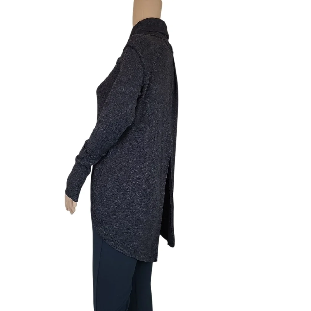 FREE PEOPLE WE THE FREE Open Split Back Knit Thermal Turtleneck Long Sleeve Top